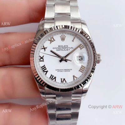 Rolex Oyster Datejust White Dial 36mm Watch Best AAA Replica Watches China